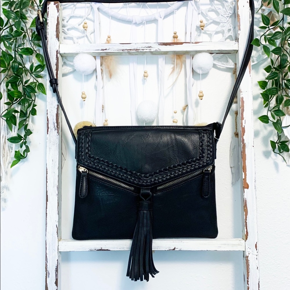 Braided BLACK Shoulder Bag - Picture 2 of 8